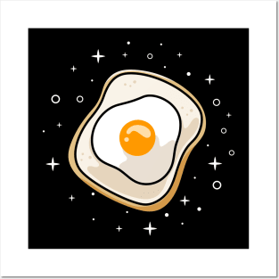 Egg toast with sparkling stars Posters and Art